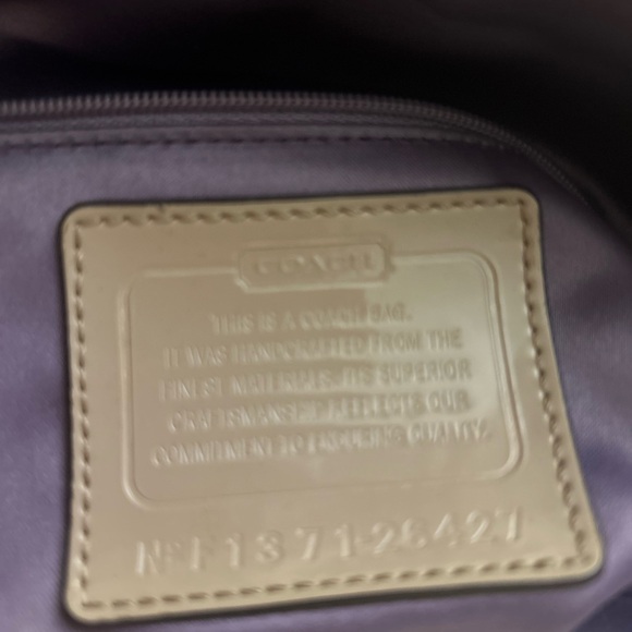 Coach Logo Zipper Tote Satchel Shoulder Bag - Picture 6 of 10